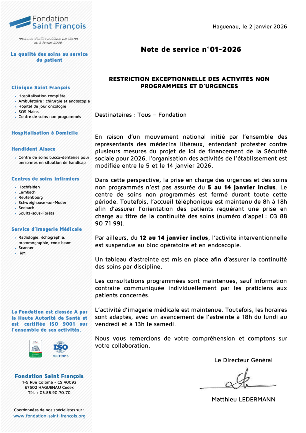 Note de service 01-2026